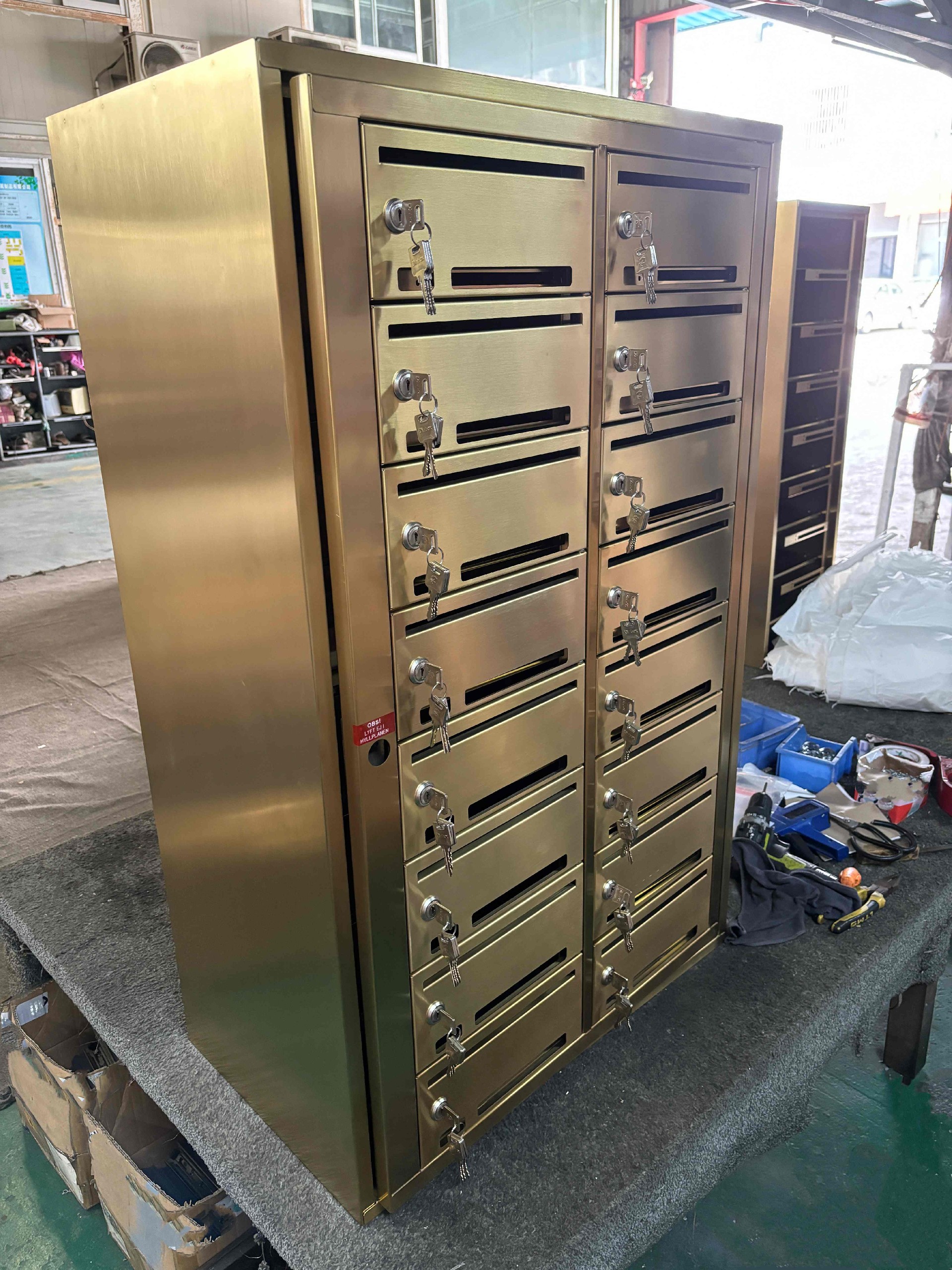 PVD gold coated stainless steel mailboxes