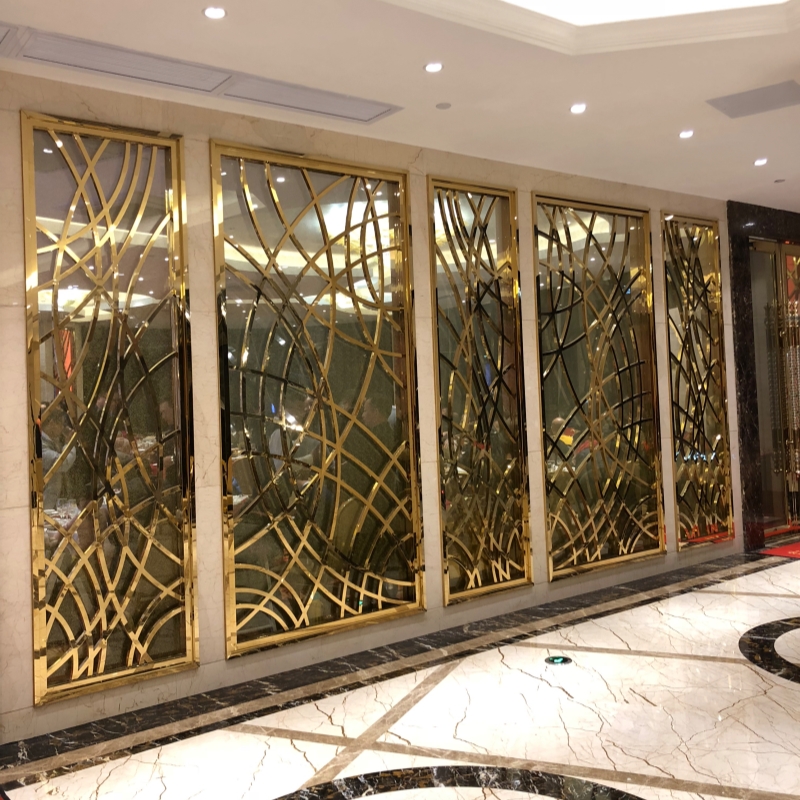PVD Gold Mirror Finished Decorative Wall Panels