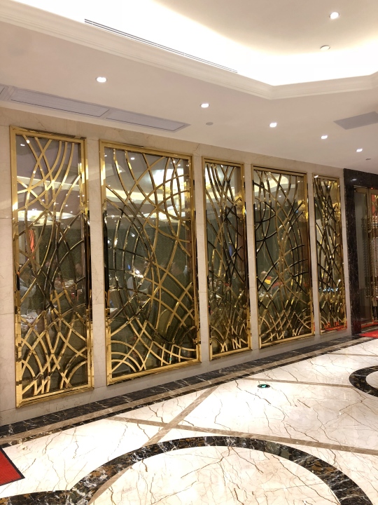 PVD Gold Mirror Finished Decorative Wall Panels