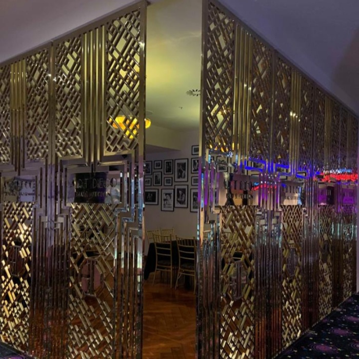 Bar PVD Golden Stainless Steel Room Divider