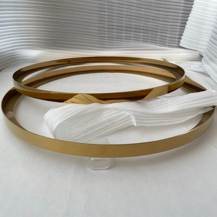 Stainless Steel 304 PVD Golden Circle Decor