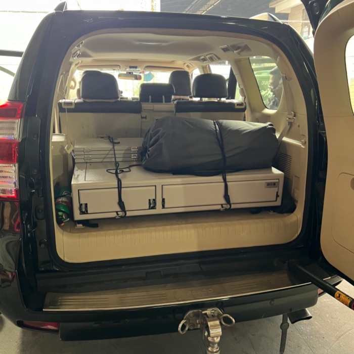 TOYOTA PRADO with Metal Camping Box in Car