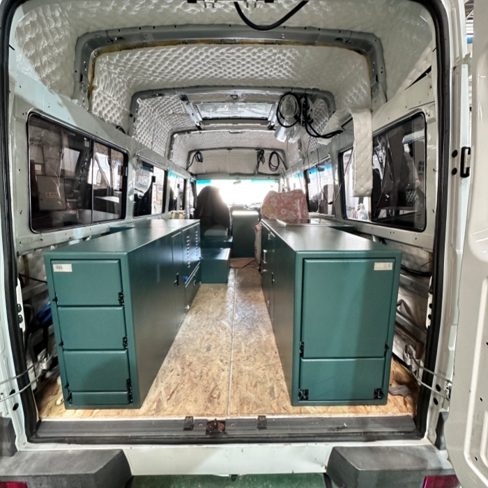 IVECO Van with Bespoke Metal Camping Box