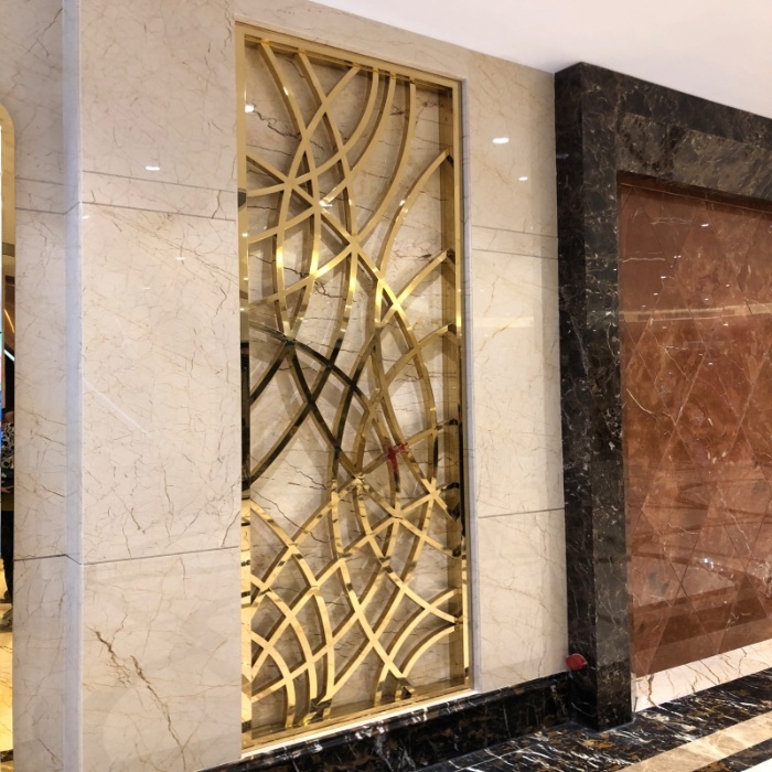 PVD Gold Stainless Steel Decorative Wall Panel