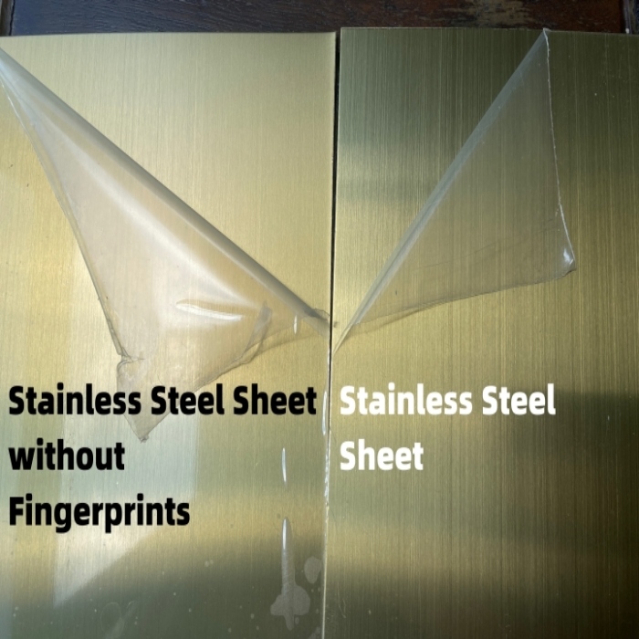 Stainless Steel Plate with and without Fingerprints