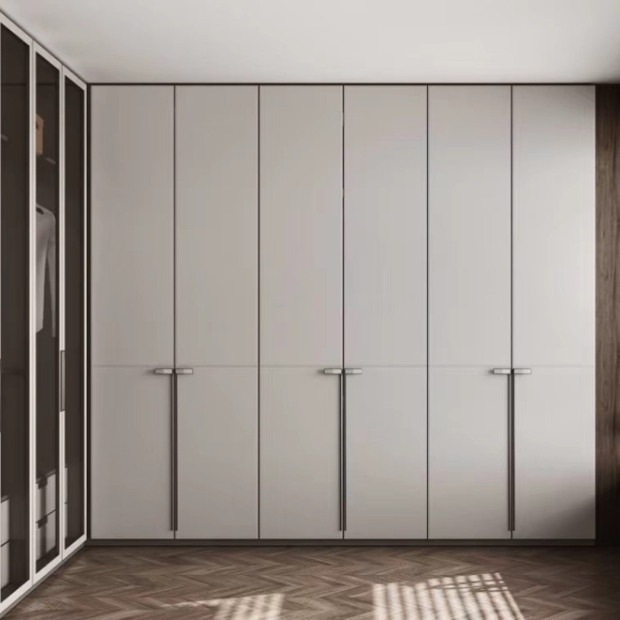 Leather-covered Upholstered Wardrobe Door Panels