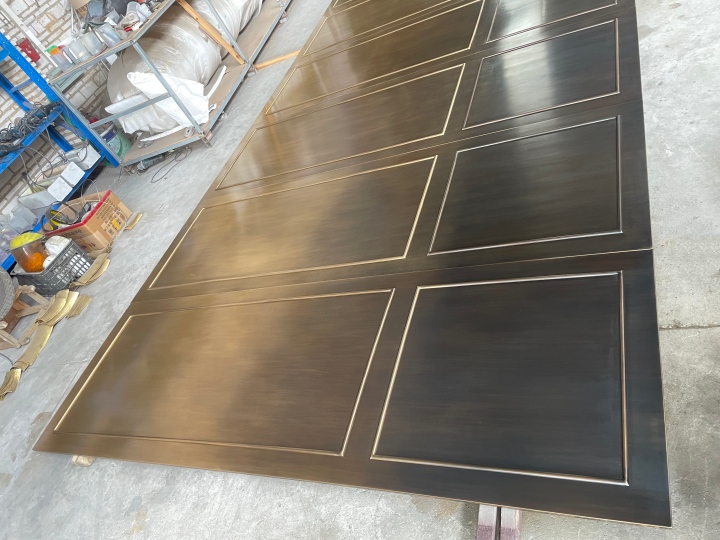 Decorative brass wall panels details