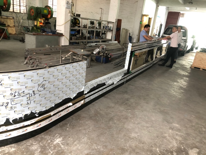 Custom PVD gold stainless steel bar table